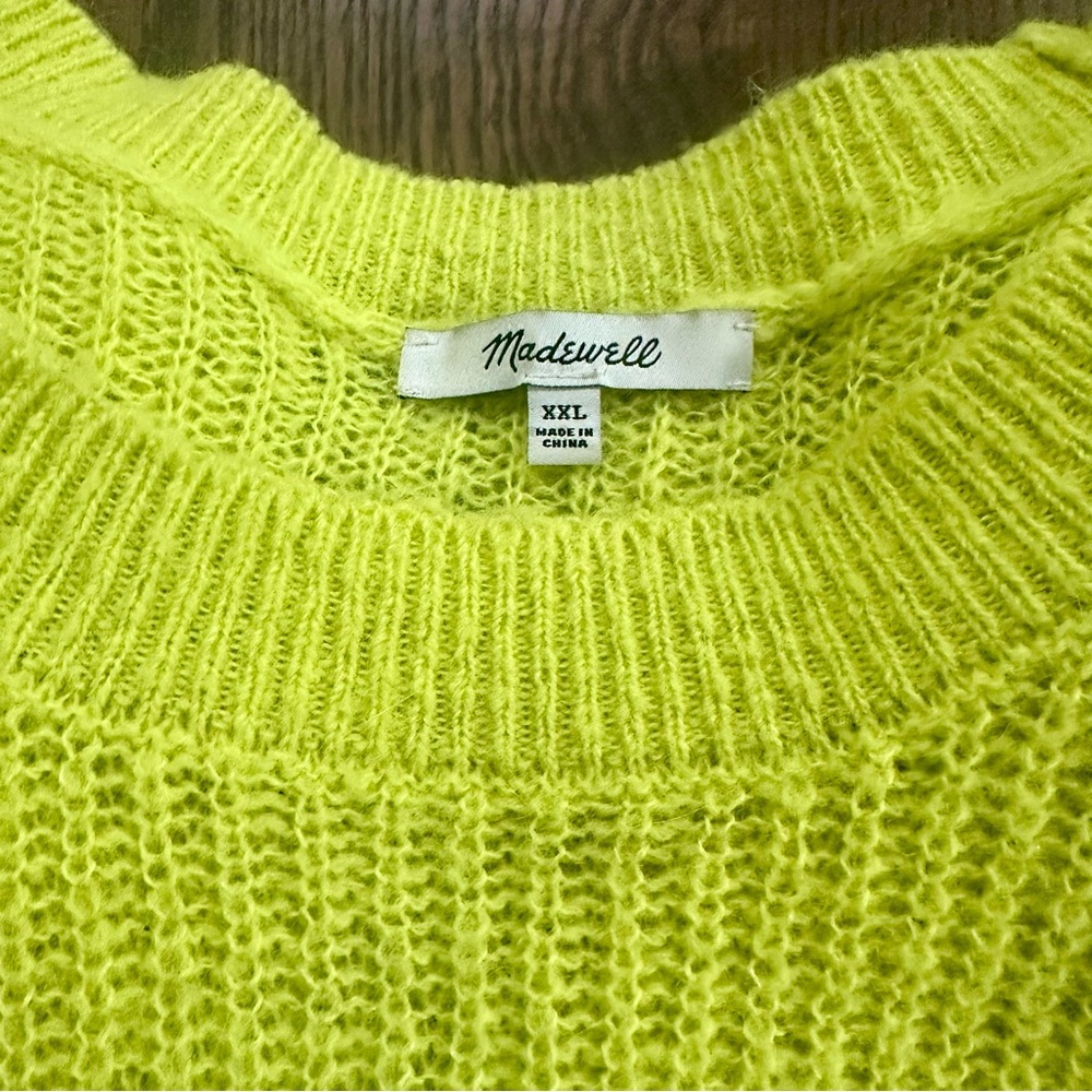 Madewell Women’s Citron Ribbed Crew Neck Sweater in XXL - Picture 2 of 4